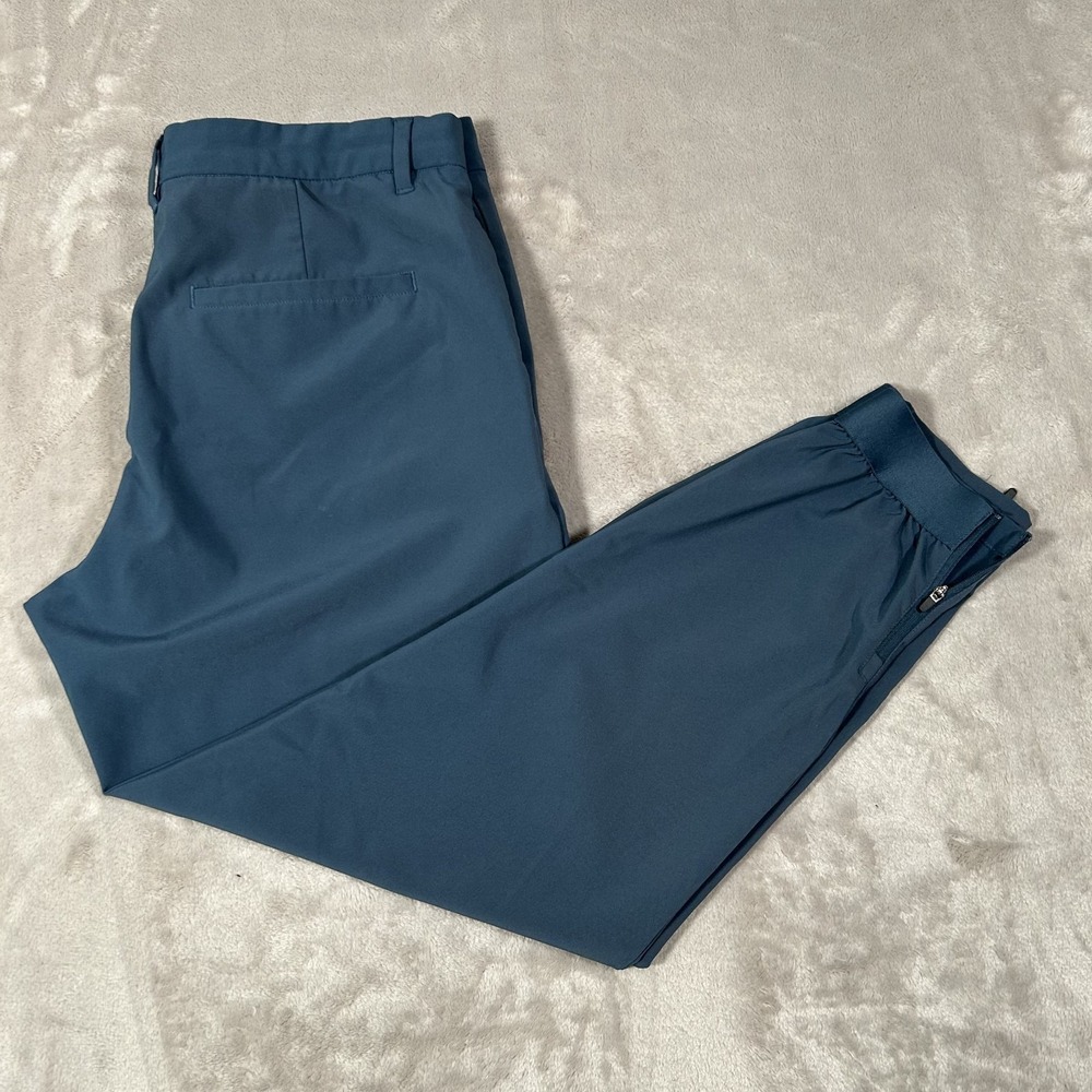 Primo Mens 30 Short Blue Performance Golf Jogger Stretch Ankle Zip Pants